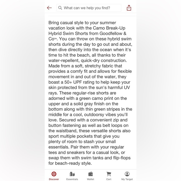 Men's 9" Hybrid Swim Shorts - Goodfellow & Co Almond new - Picture 7 of 8